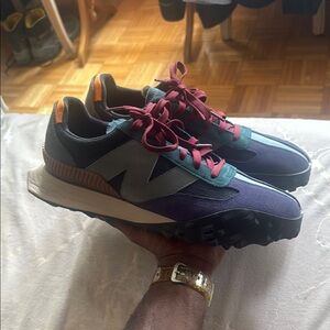 New Balance Multicolor Sneakers with Red Laces